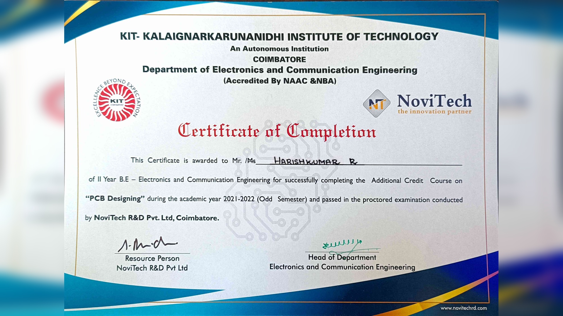 Harishkumar-Certificates